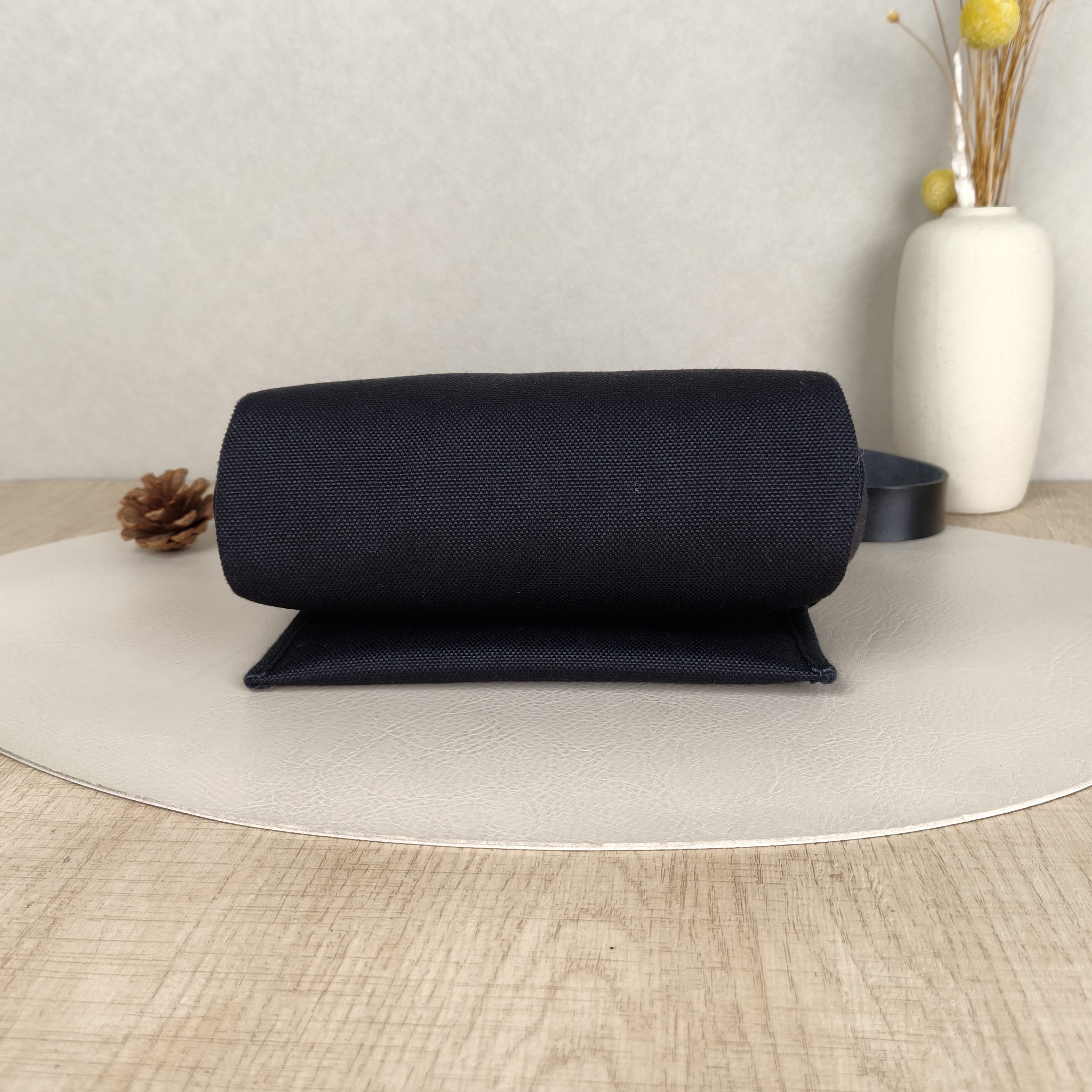 Hermès Crossbody Bag Herbag Zip 20Black Calfskin,Canvasmini20.5 × 7 × 16.5 cm — cover view 3 of 6