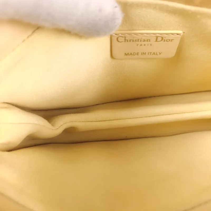 DIOR Crossbody Bag Lady Milly Chain Bag Yellow Lambskin Mini 19 × 5 × 13 cm — detail view 6 of 11
