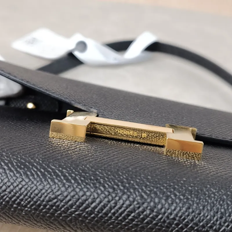 Hermès Crossbody Bag Constance To Go woc Gold-Tone Hardware Black Epsom Embossed Calfskin One Size 21 × 2 × 13 cm W — detail view 9 of 12