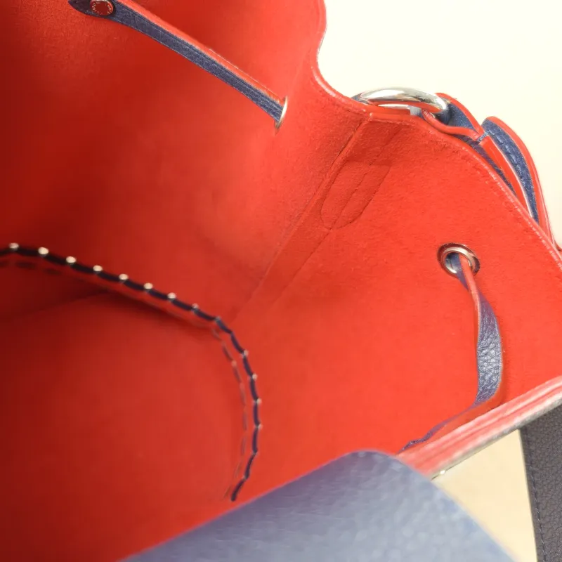 Louis Vuitton Shoulder Bag lockme Shoulder Bag Blue Red Calfskin One Size 25 × 15 × 27 cm — detail view 13 of 13