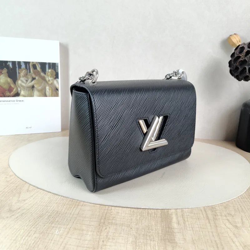 Louis Vuitton Crossbody Bag Twist Black Epi Embossed Calfskin Medium 23 × 9.5 × 17 cm — cover view 5 of 6