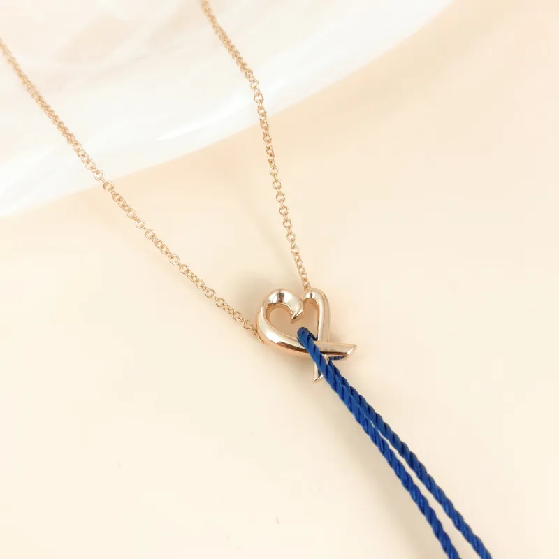 Tiffany&Co. Necklace Paloma Picasso Collection Loving Heart Necklace Rose Gold 18KR ose Gold One Size 41cm — cover view 3 of 10