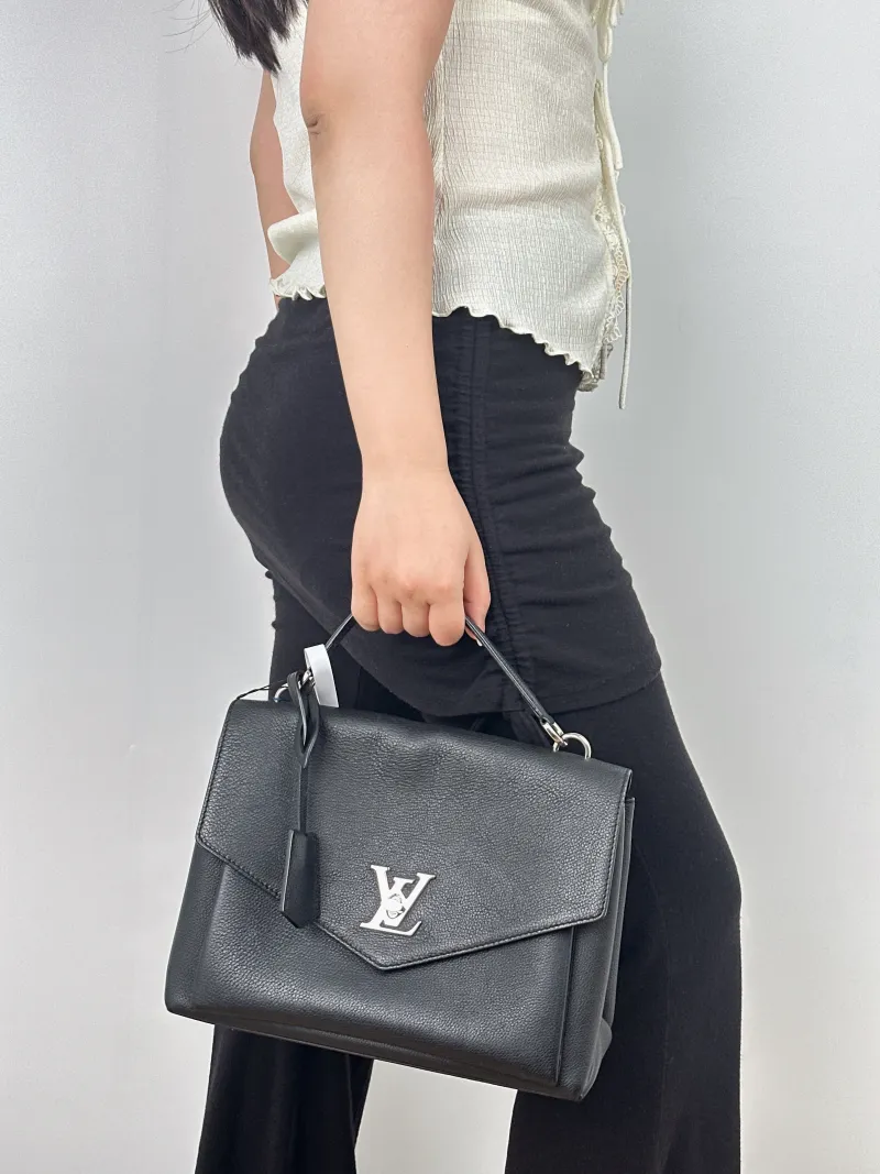 Louis Vuitton Crossbody Bag My Lockme Messenger Bag Black Calfskin Medium28 × 11 × 20 cm — on-model view 2 of 2