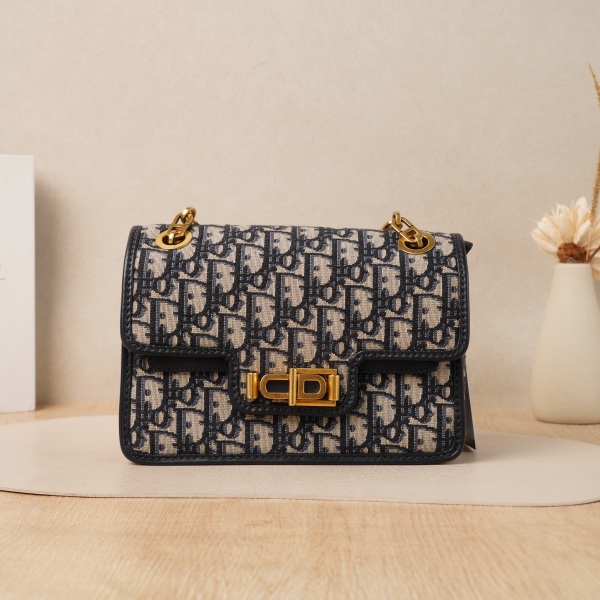 DIOR Crossbody Bag Addict Chain Bag Monogram Canvas One Size21.5 × 7 × 15 cm