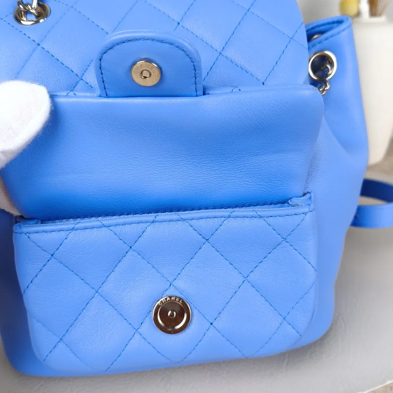 Chanel Backpack Duma Blue Calfskin Small18 × 12 × 18.5 cm — detail view 12 of 15