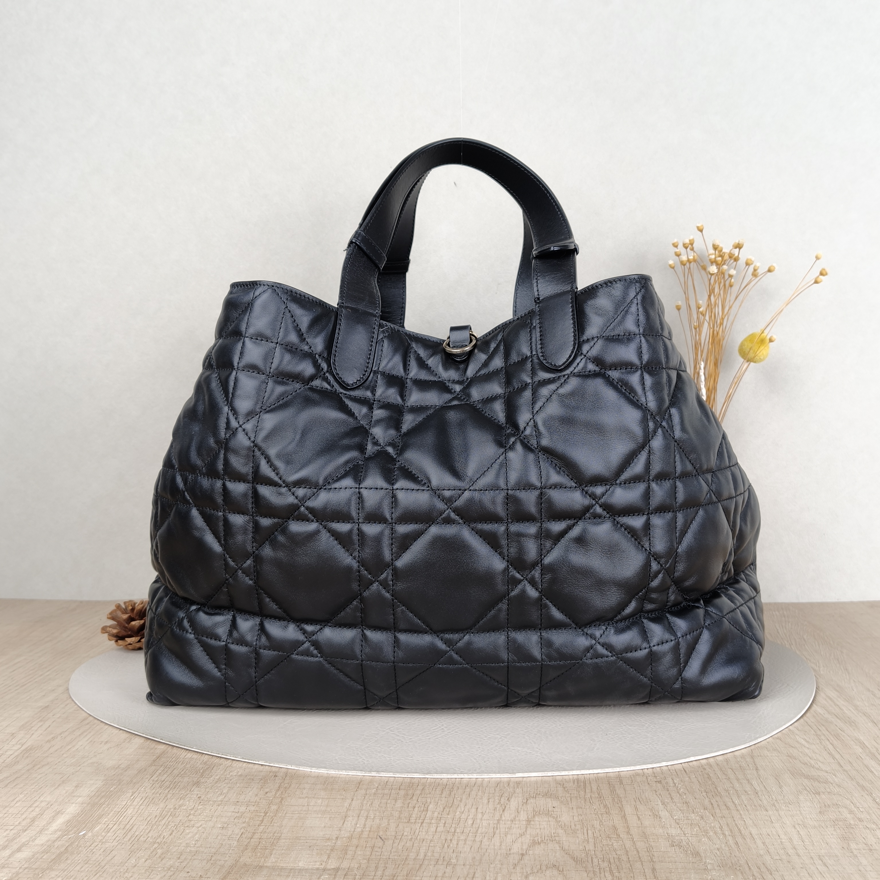 DIOR Top Handle Bag TOUJOURS Black Calfskin Large37 × 21 × 27 cm — cover view 3 of 5