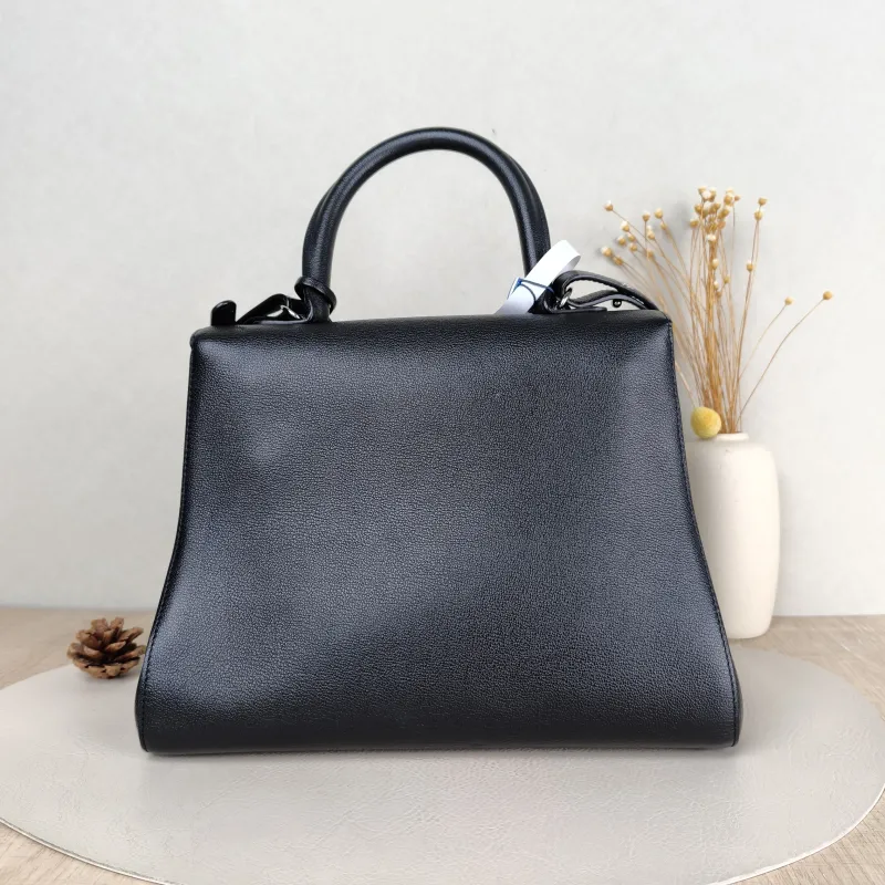 DELVAUX Top Handle Bag Brillant Black Calfskin Medium 29 × 15 × 22 cm — cover view 5 of 5