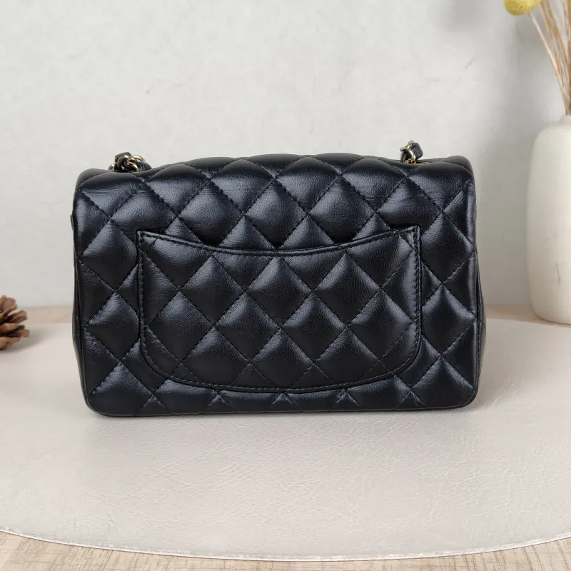 Chanel Crossbody Bag Classic Flap Large Mini CF Mini Black SL ambskin mini 20 × 6 × 12 cm — cover view 5 of 5
