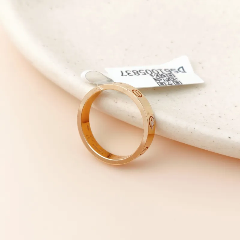 CARTIER Ring Love Rose Gold Diamond18KR ose Gold Small 4 ，57 — cover view 7 of 9
