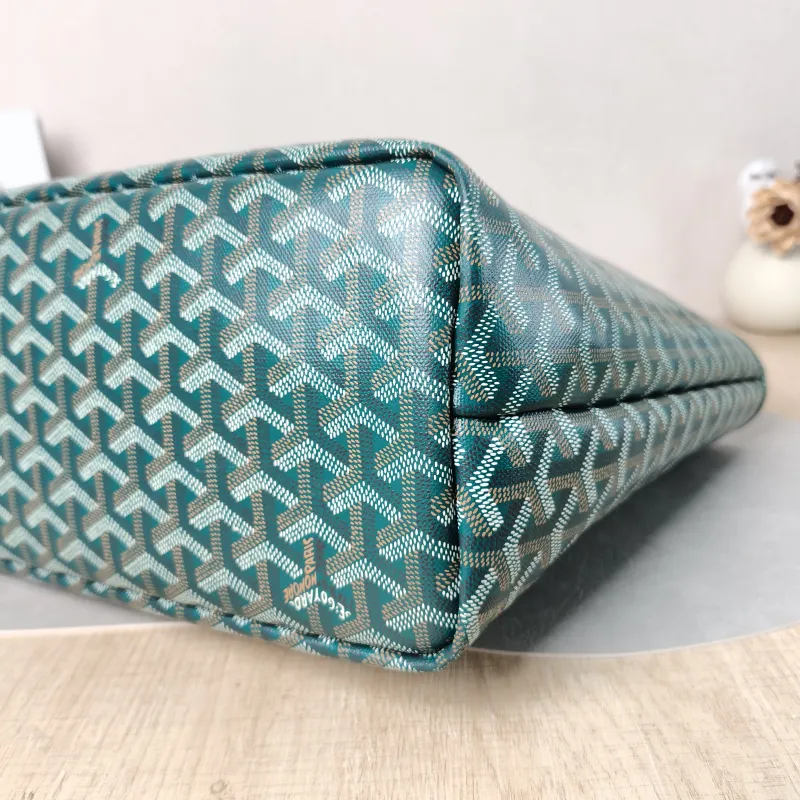 GOYARD Shoulder Bag Chien Gris Tote Bag Green PVC One Size 33.5 × 15 × 27 cm — detail view 6 of 13
