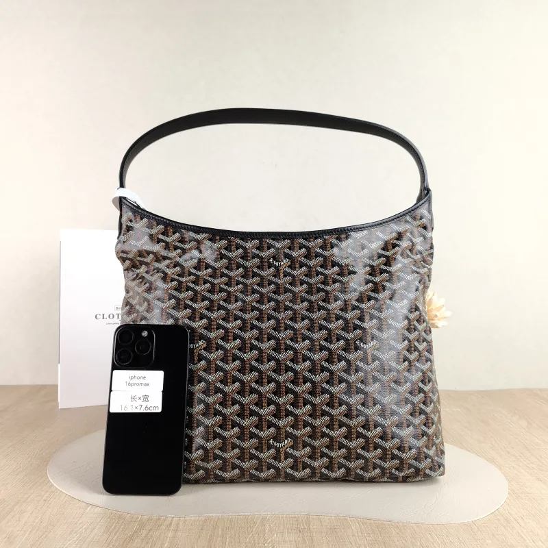 GOYARD Shoulder Bag Boheme Hobo​ Black ine Canvas Small 43 × 14 × 27 cm — cover view 2 of 5