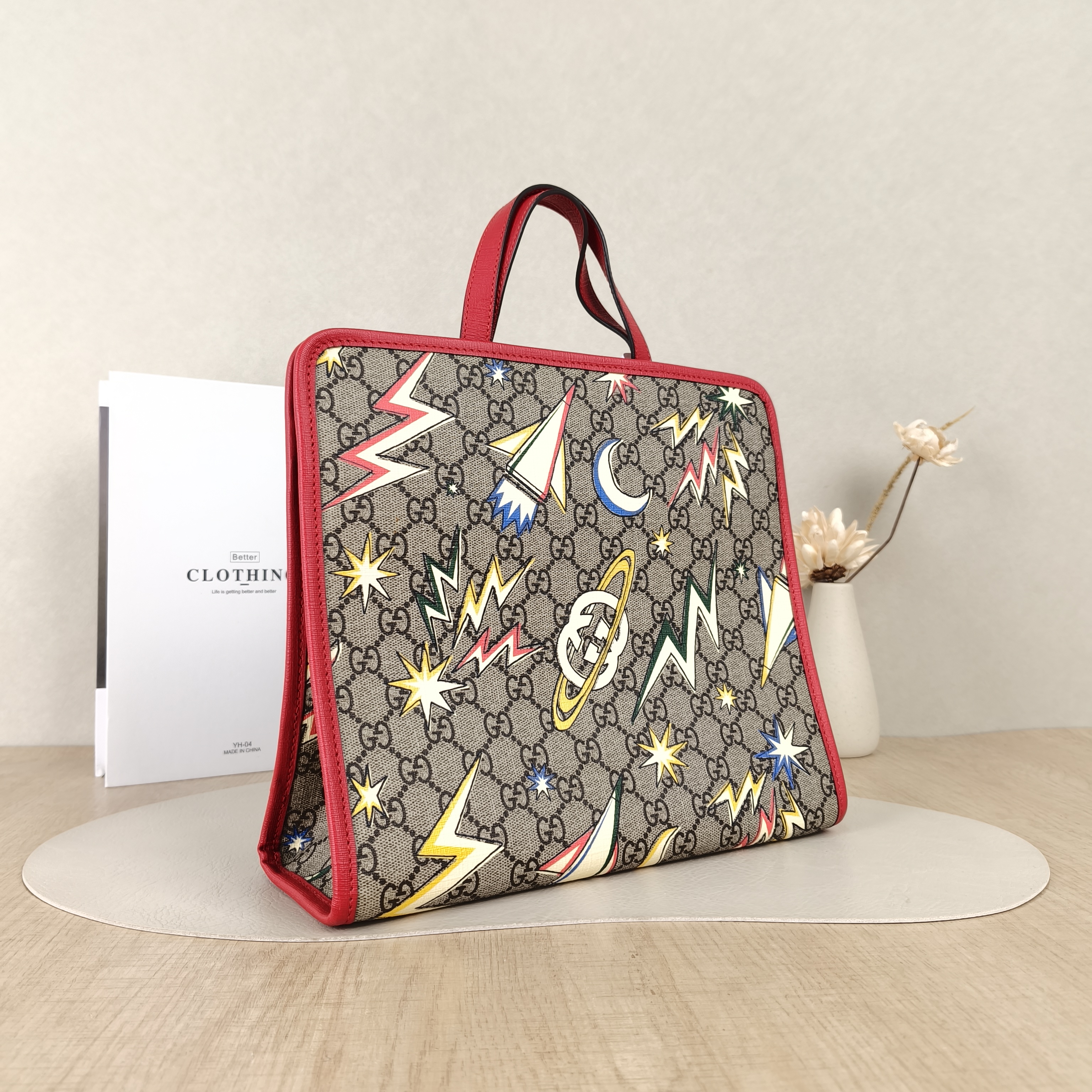 GUCCI Top Handle Bag tote Monogram PVC 28.5 × 11 × 25 cm — cover view 2 of 5
