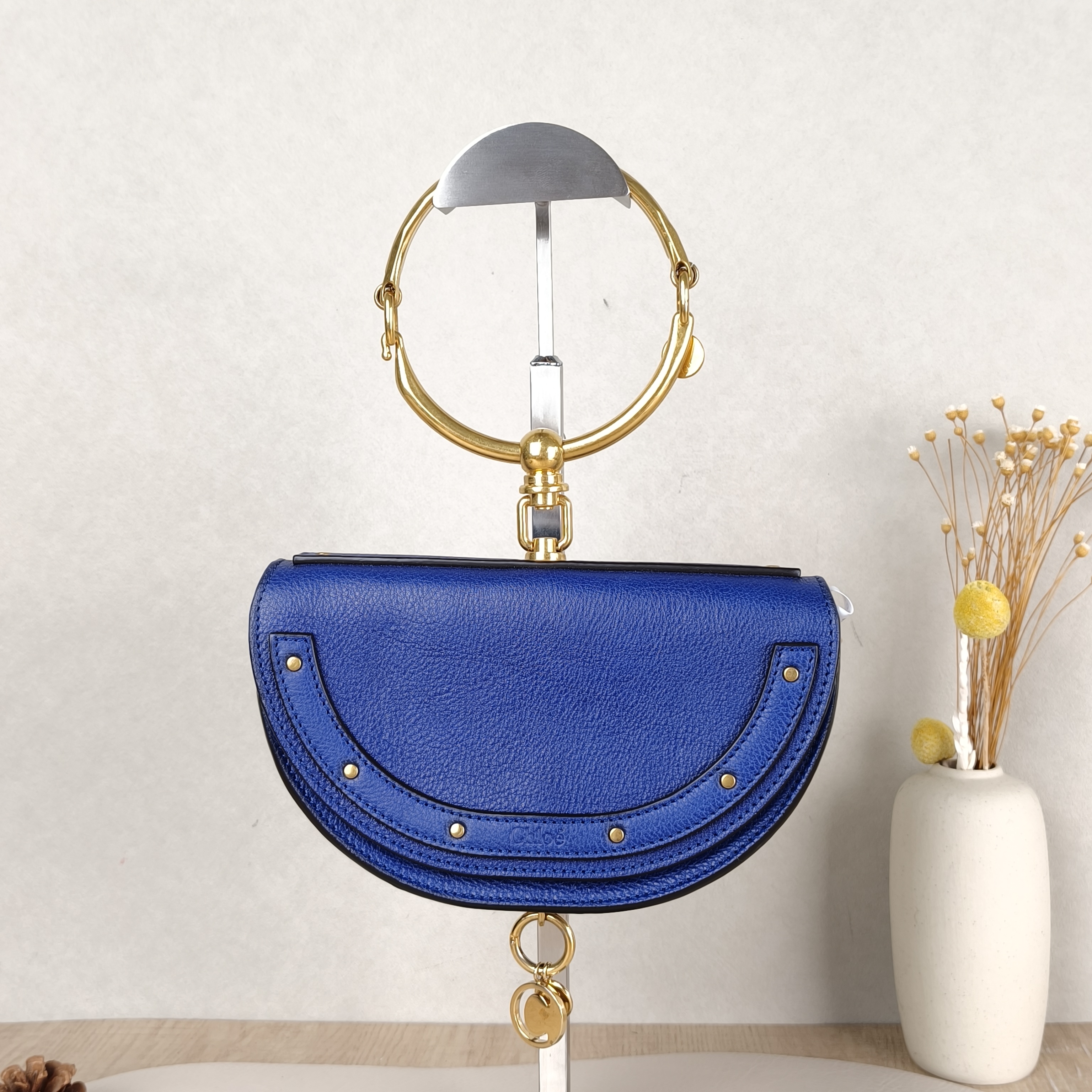 Chloé Crossbody Bagnile Top Handle Crossbody Bag Blue Calfskin One Size19.5 × 6 × 12 cm