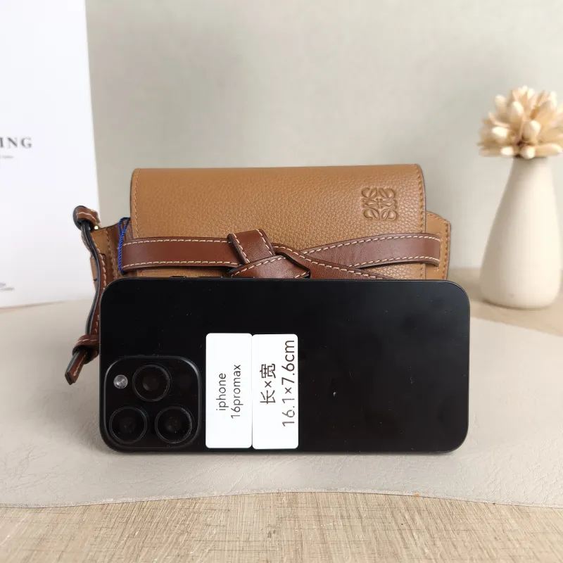 LOEWE Crossbody Bag Gate Caramel Calfskin Mini 15 × 8 × 12.5 cm — cover view 5 of 5