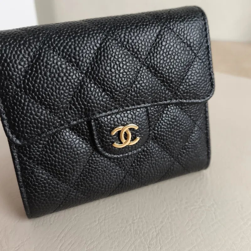 Chanel Wallet Wallet Black with Gold-Tone Hardware Grained Calfskin Mini 11.5 × 2.5 × 10 cm 23 — detail view 6 of 9