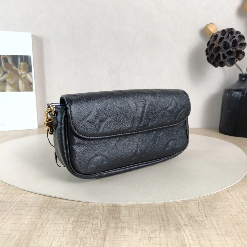 Louis Vuitton Crossbody Bag IVY Black Empreinte Embossed Calfskin Small 23.5 × 4.3 × 12 cm — cover view 4 of 5