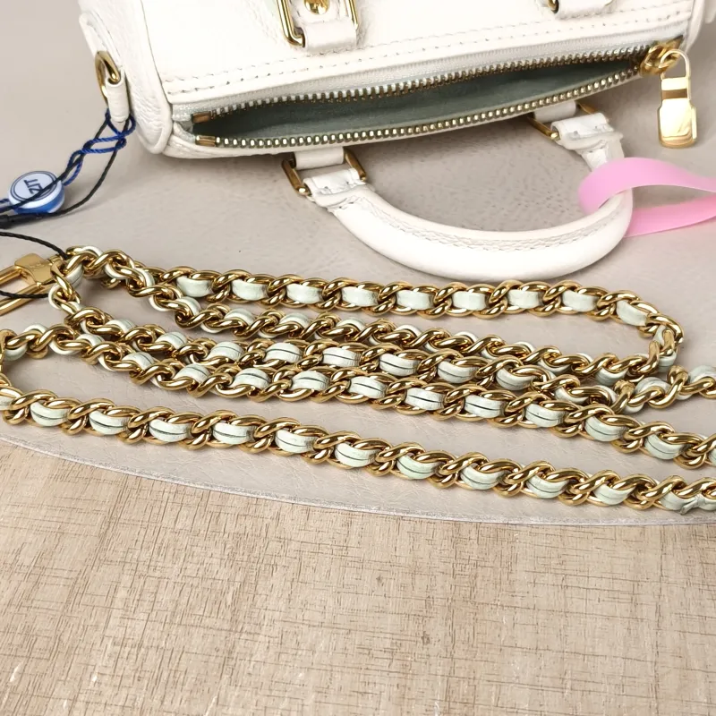 Louis Vuitton Crossbody Bag Speedy Nano White · Green Monogram Empreinte Embossed Calfskin nano 16 × 7.5 × 10 cm — detail view 7 of 11