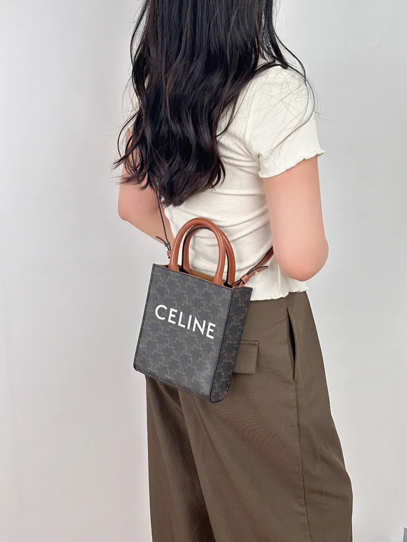 CELINE Crossbody Bag CABAS Mini Monogram PV Cmini17 × 4 × 20.5 cm — on-model view 2 of 2