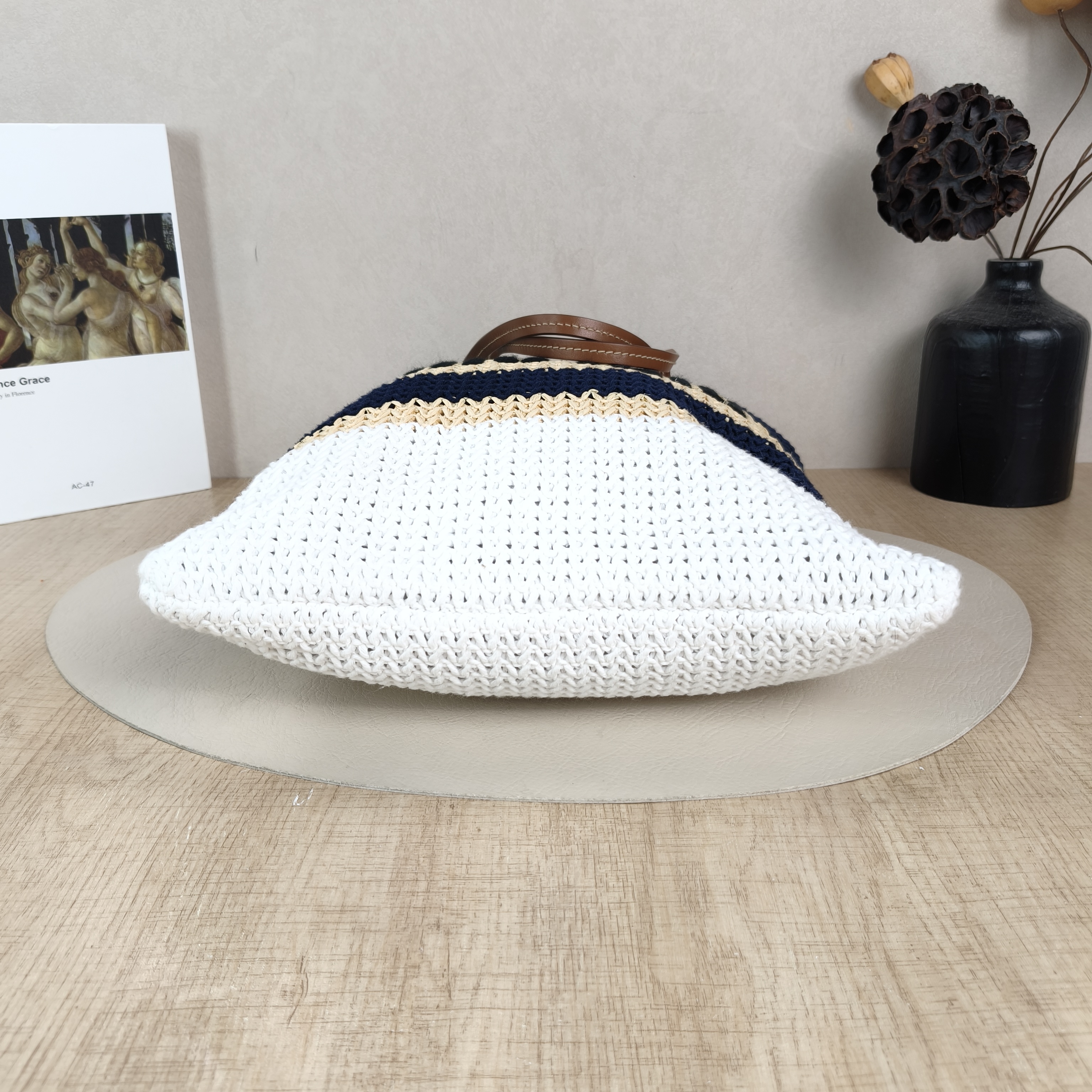 Miumiu Shoulder Bag Raffia Woven Woven One Size31 × 2 × 38 cm — cover view 4 of 6