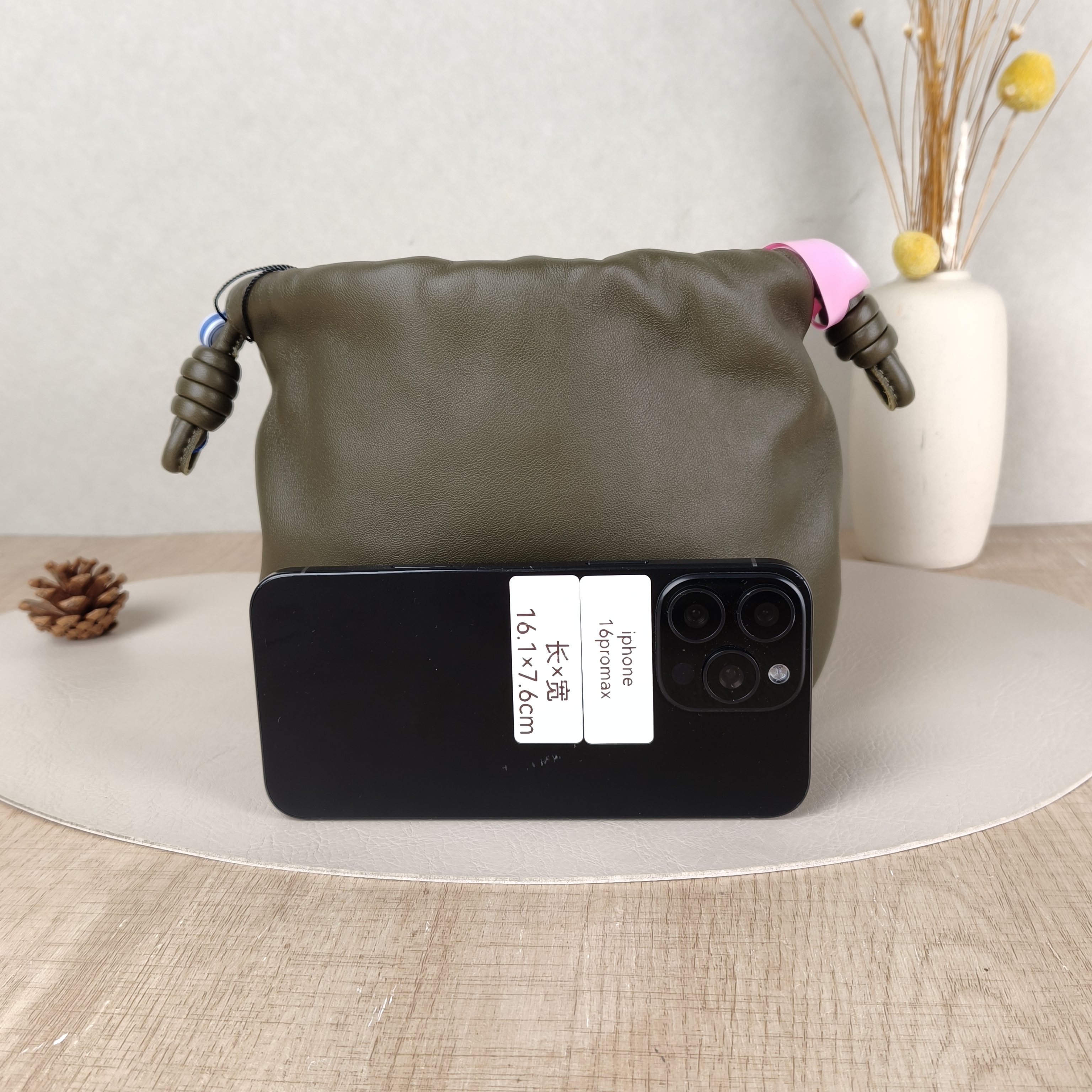 LOEWE Crossbody Bag Flamenco Green Lambskinmini24 × 9 × 18 cm — cover view 3 of 5