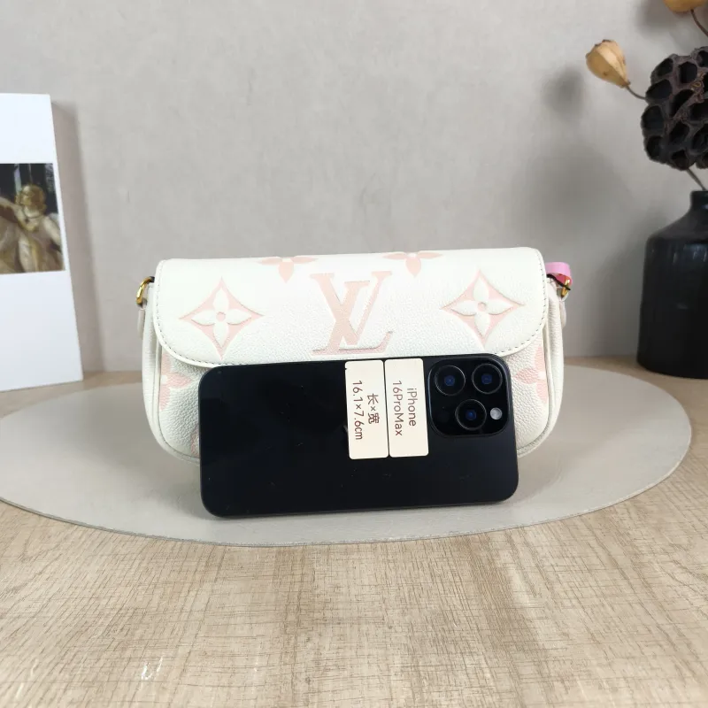 Louis Vuitton Crossbody Bag IVY White · Pink Monogram Empreinte Embossed Calfskin Small 23.5 × 4.3 × 12 cm — cover view 5 of 5
