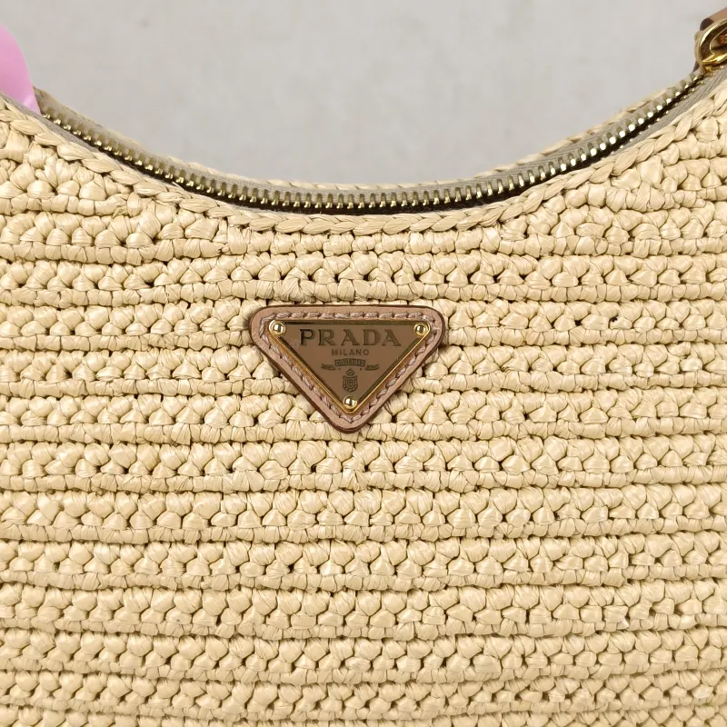 PRADA Crossbody Bag Re-Edition 2005 Hobo Woven Mini 22 × 6 × 18 cm — detail view 9 of 14