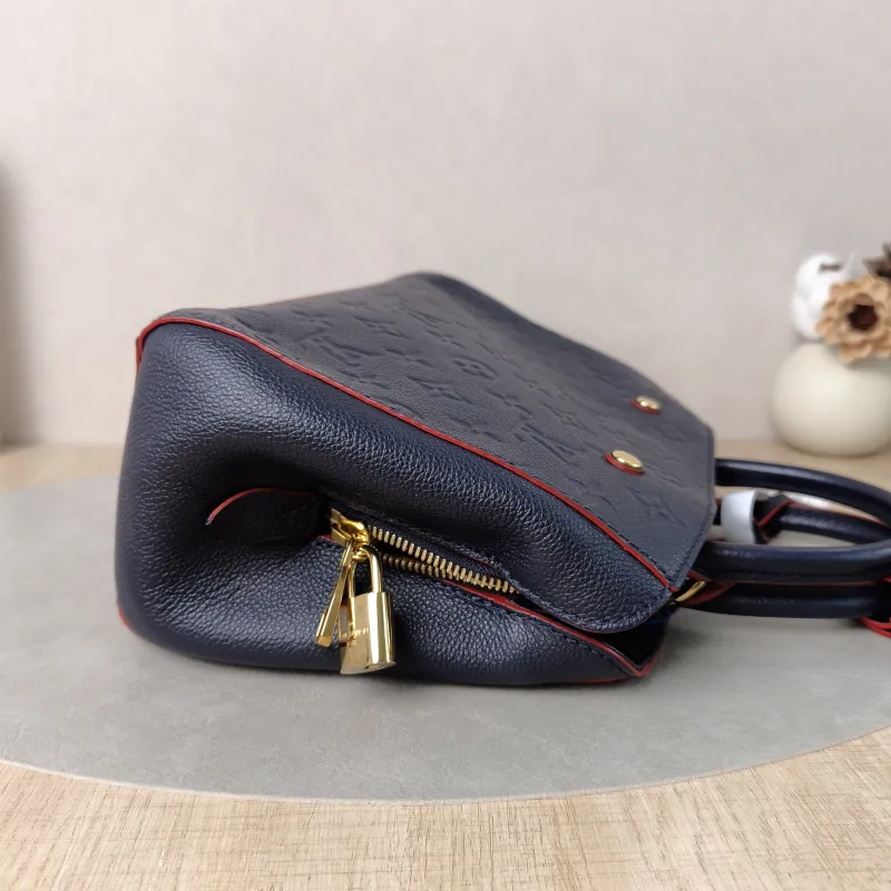Louis Vuitton Top Handle Bag Montaigne Blue Calfskin 25 × 10 × 20 cm — detail view 7 of 12