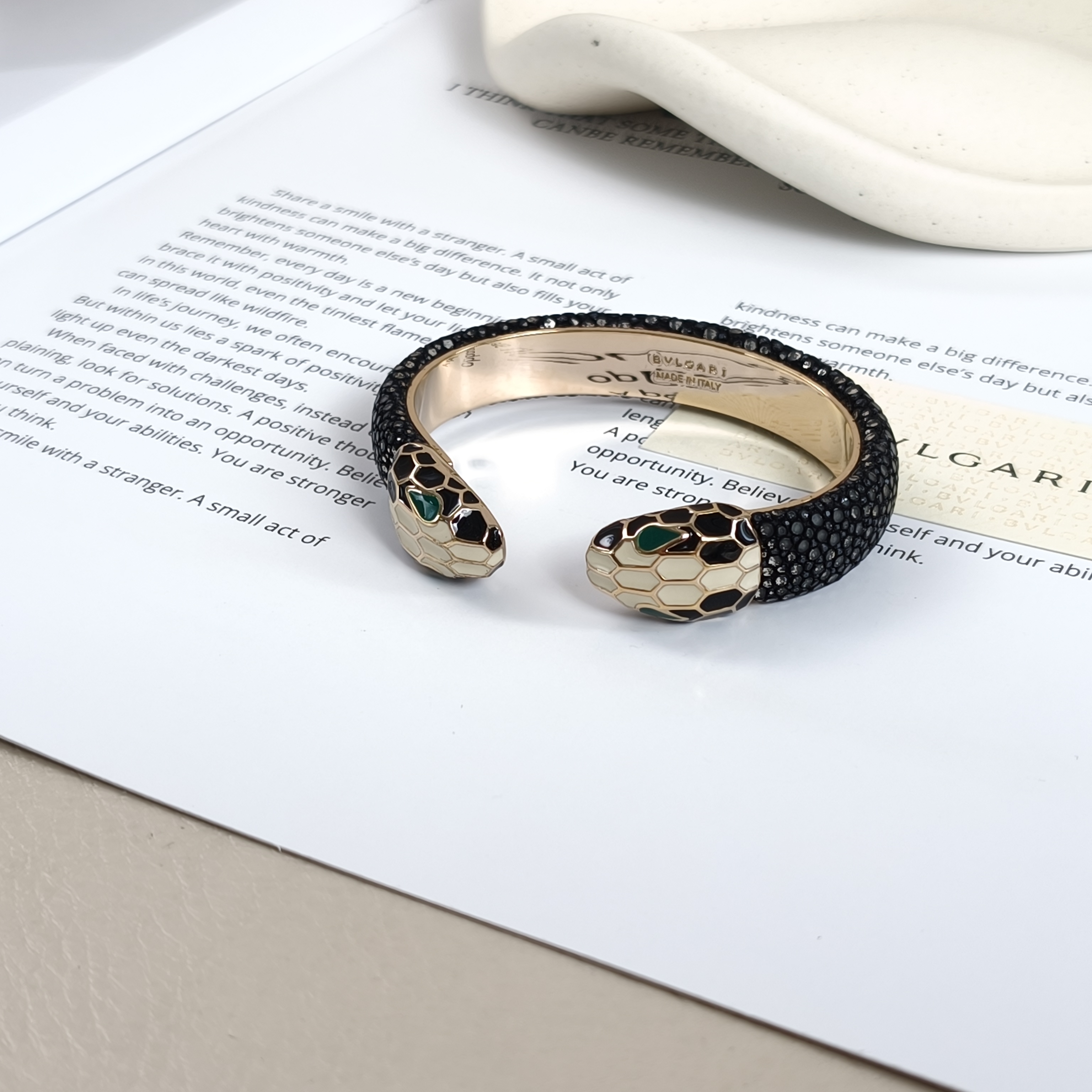 Bvlgari Bangle Serpenti Forever Collection Bangle Grey Pearl 15cm One Size — cover view 3 of 8