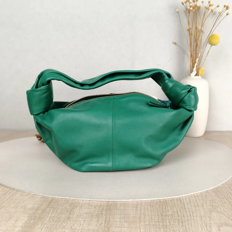 Bottega Veneta Top Handle Bag Jodie Green Calfskin Mini 28 × 8 × 23 cm — cover view 4 of 5