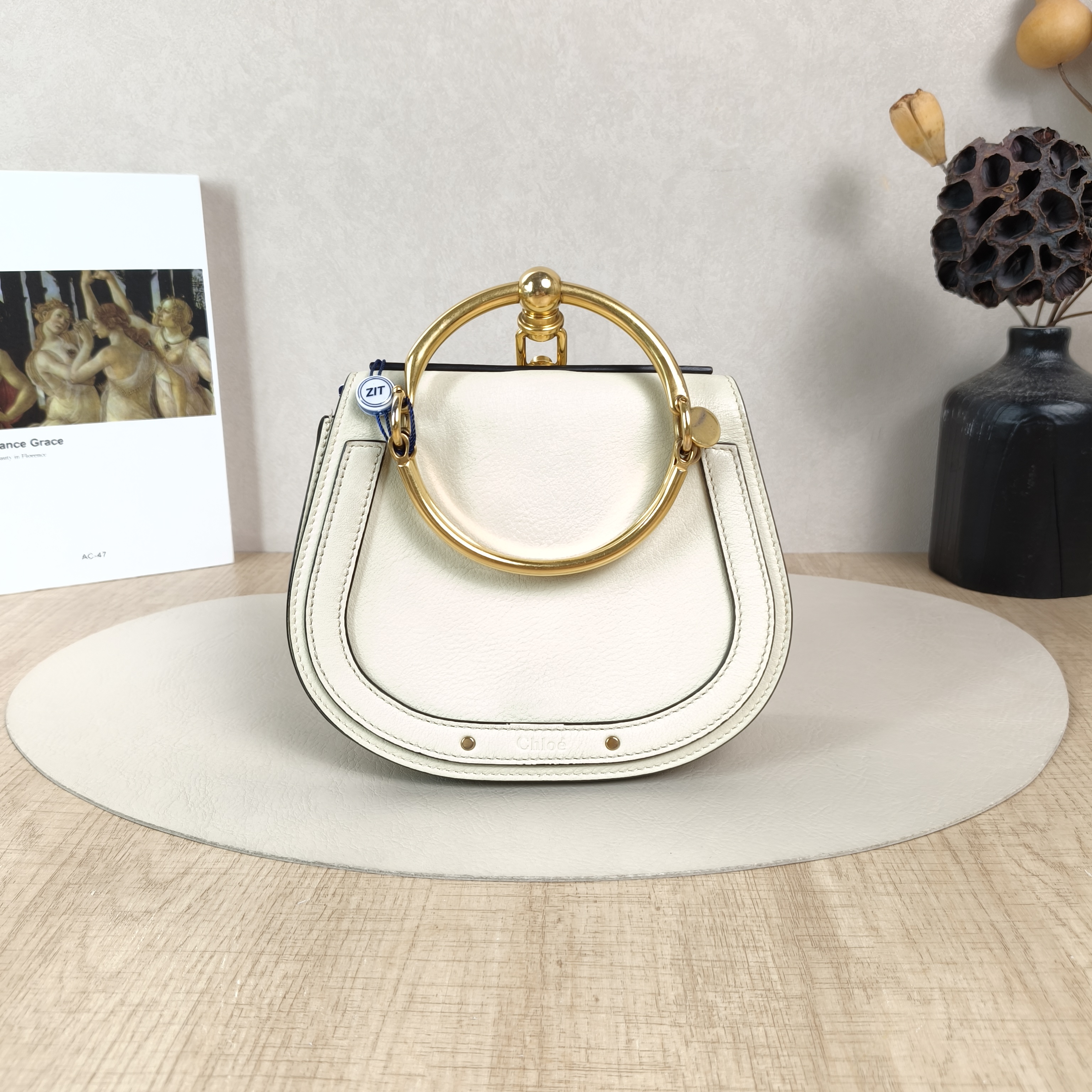 Chloé Crossbody Bagnile Top Handle Crossbody Bag White Calfskin One Size19 × 6 × 16 cm