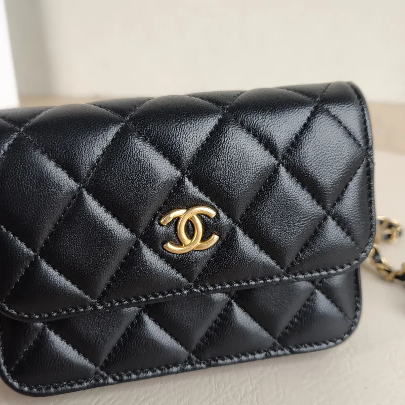 Chanel Crossbody Bag cf Collection Crossbody Bag Black Lambskin One Size 12 × 3 × 9 cm 31 — detail view 1 of 10