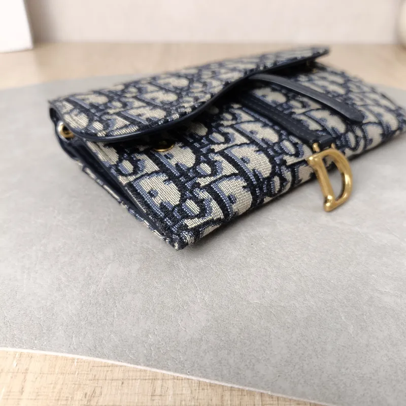 DIOR Crossbody Bag woc Blue Canvas Small 19 × 3 × 11.5 cm — detail view 6 of 10