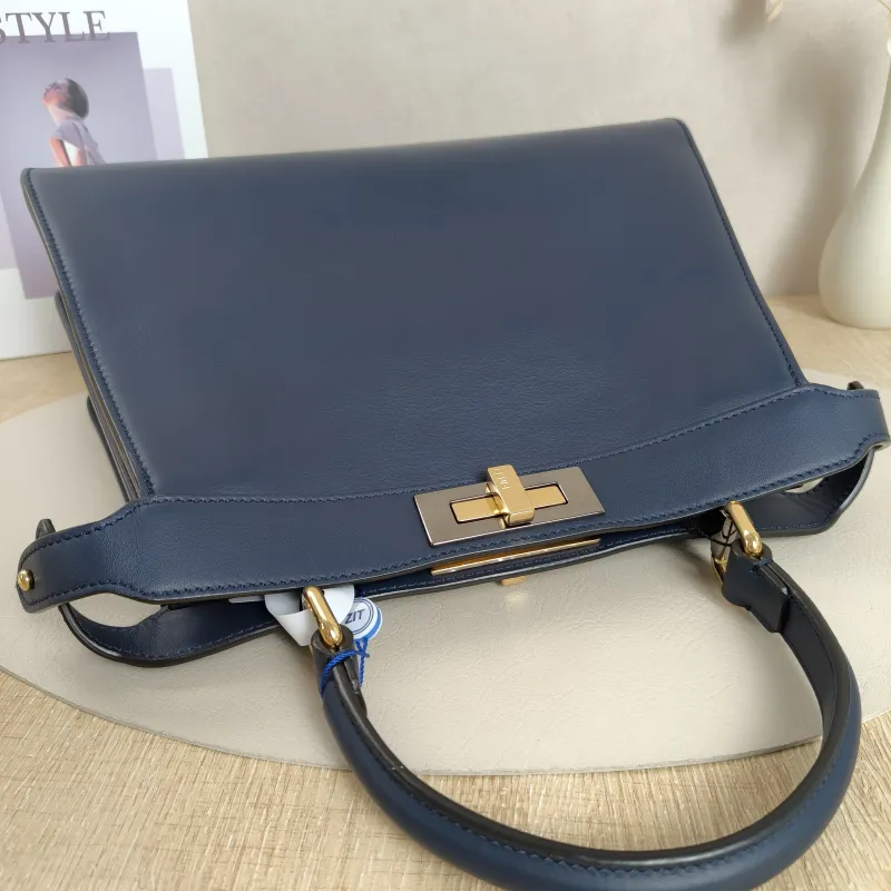 FENDI Top Handle Bag Peekaboo IS ee U Petite Calfskin Medium33.5 × 13 × 25.5 cm — cover view 8 of 13