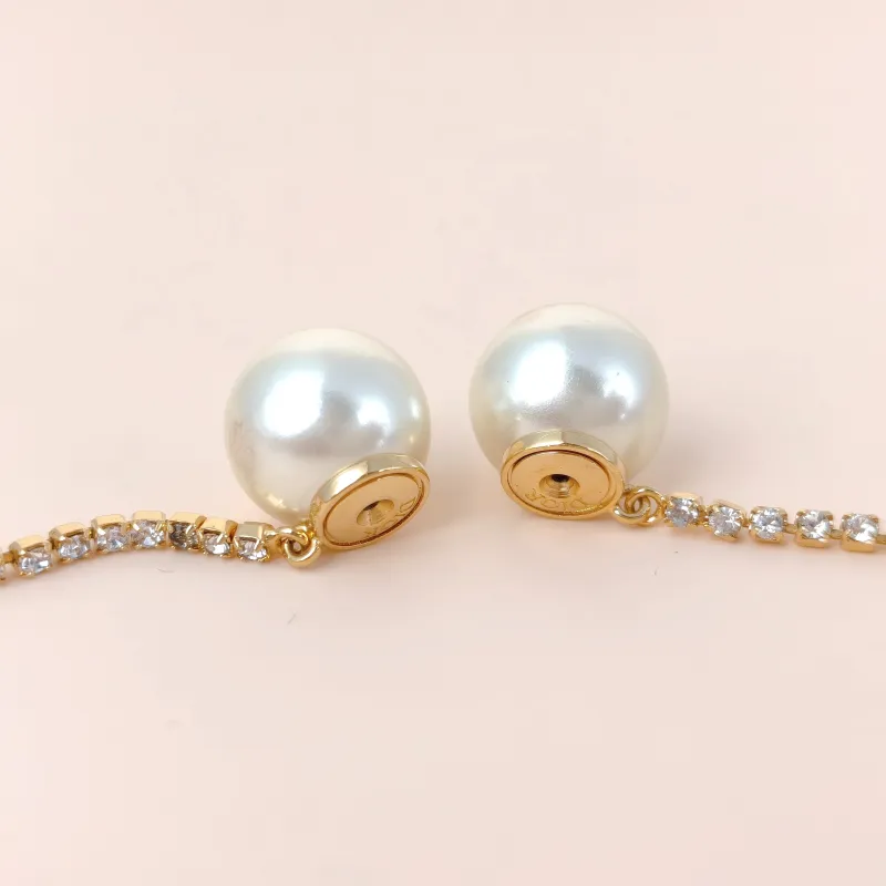 DIOR Earrings Pearl Earrings Gold One Size — cover view 6 of 7