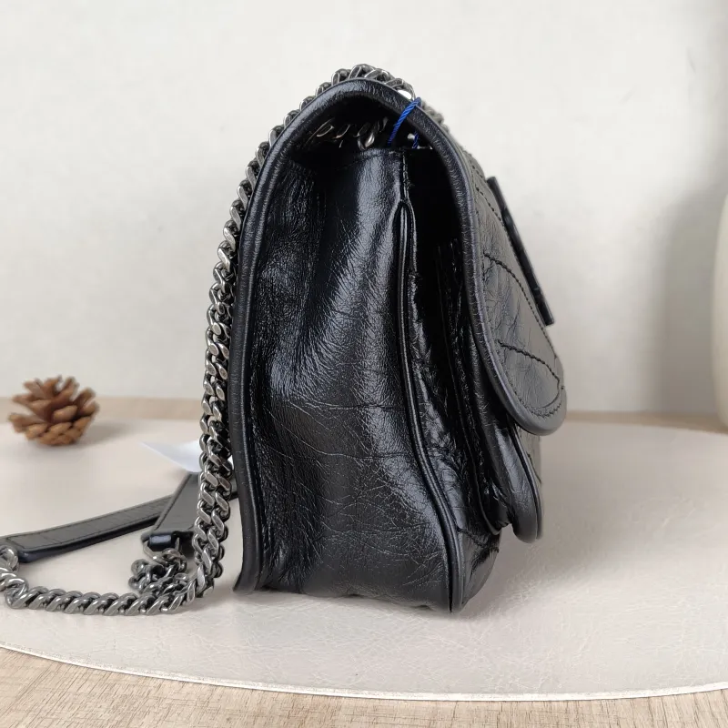 SAINT LAURENT Crossbody Bag Niki D Waxed Leather Calfskin Small 21 × 7.5 × 16 cm — detail view 13 of 13