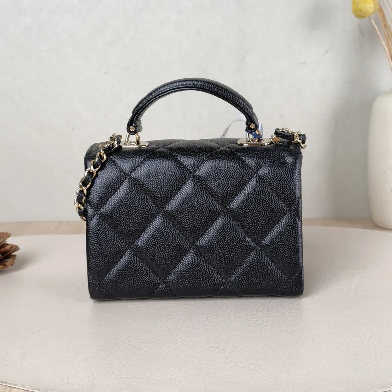 Chanel Crossbody Bag Box Black Grained Calfskin 15 × 7 × 10.5 cm — cover view 4 of 5