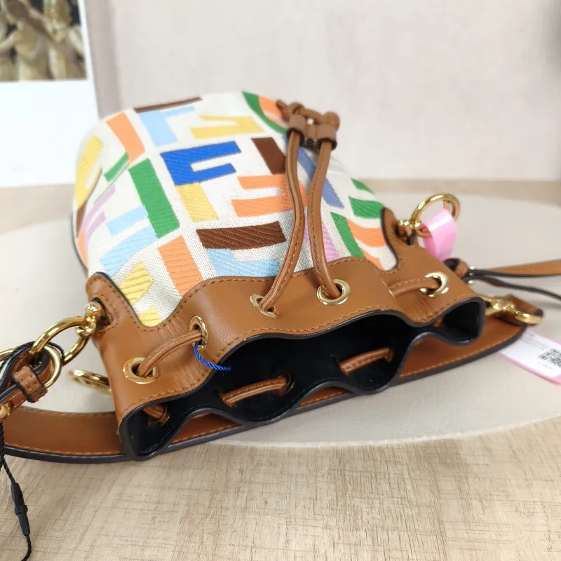 FENDI Crossbody Bag Mon Tresor Bucket Bag Brown Canvasmini12 × 10 × 18 cm — detail view 2 of 10