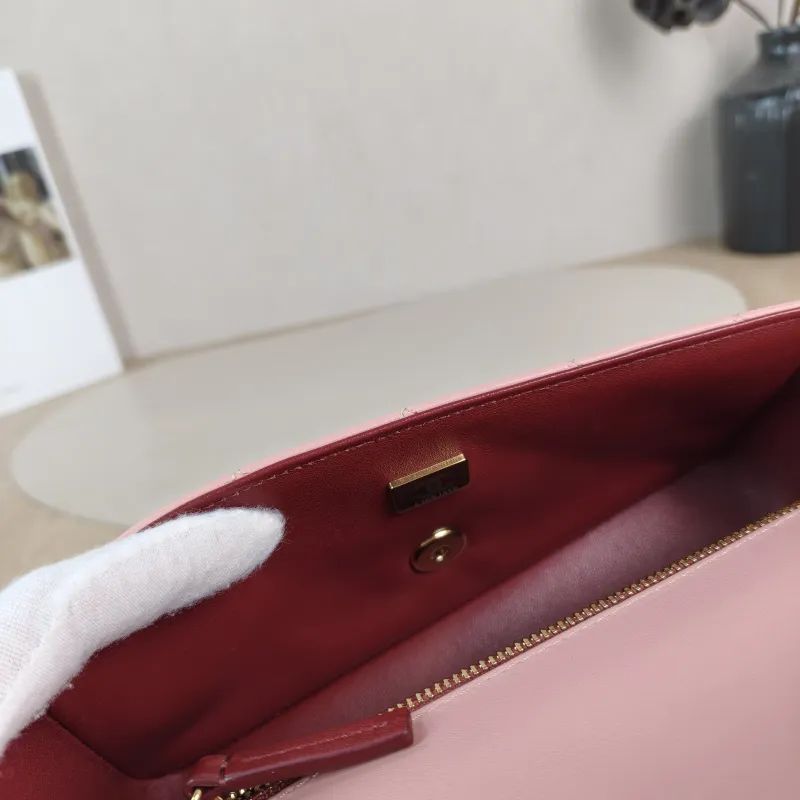 Chanel Crossbody Bag Collection Baguette Bag Pink Lambskin Small 21.5 × 4 × 12 cm — detail view 11 of 11