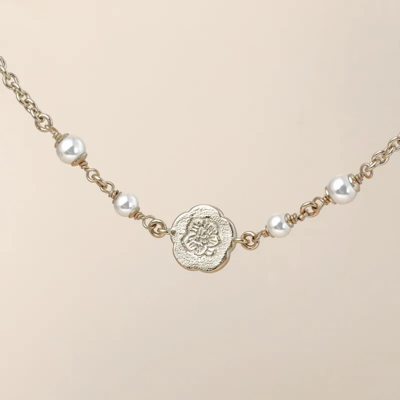Chanel Necklace Necklace Pink Pearl Necklace Pearl One Size37cm — cover view 2 of 10