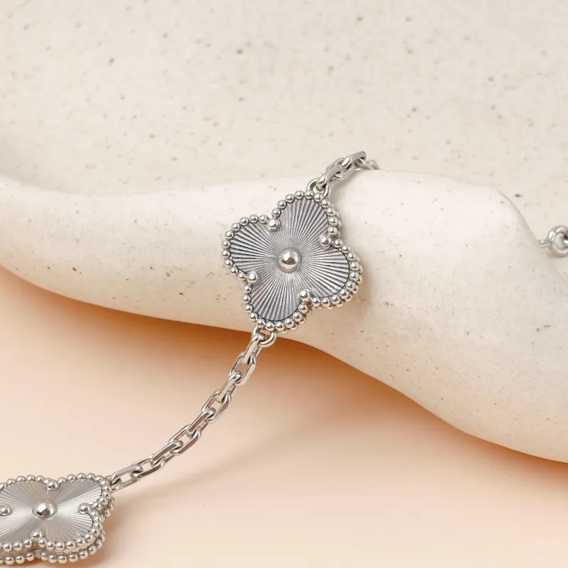Van Cleef & Arpels Bracelet Alhambra Alhambra Collection Five-Motif Bracelet White Gold 18KW hite Gold Vintage Small19cm — cover view 5 of 11