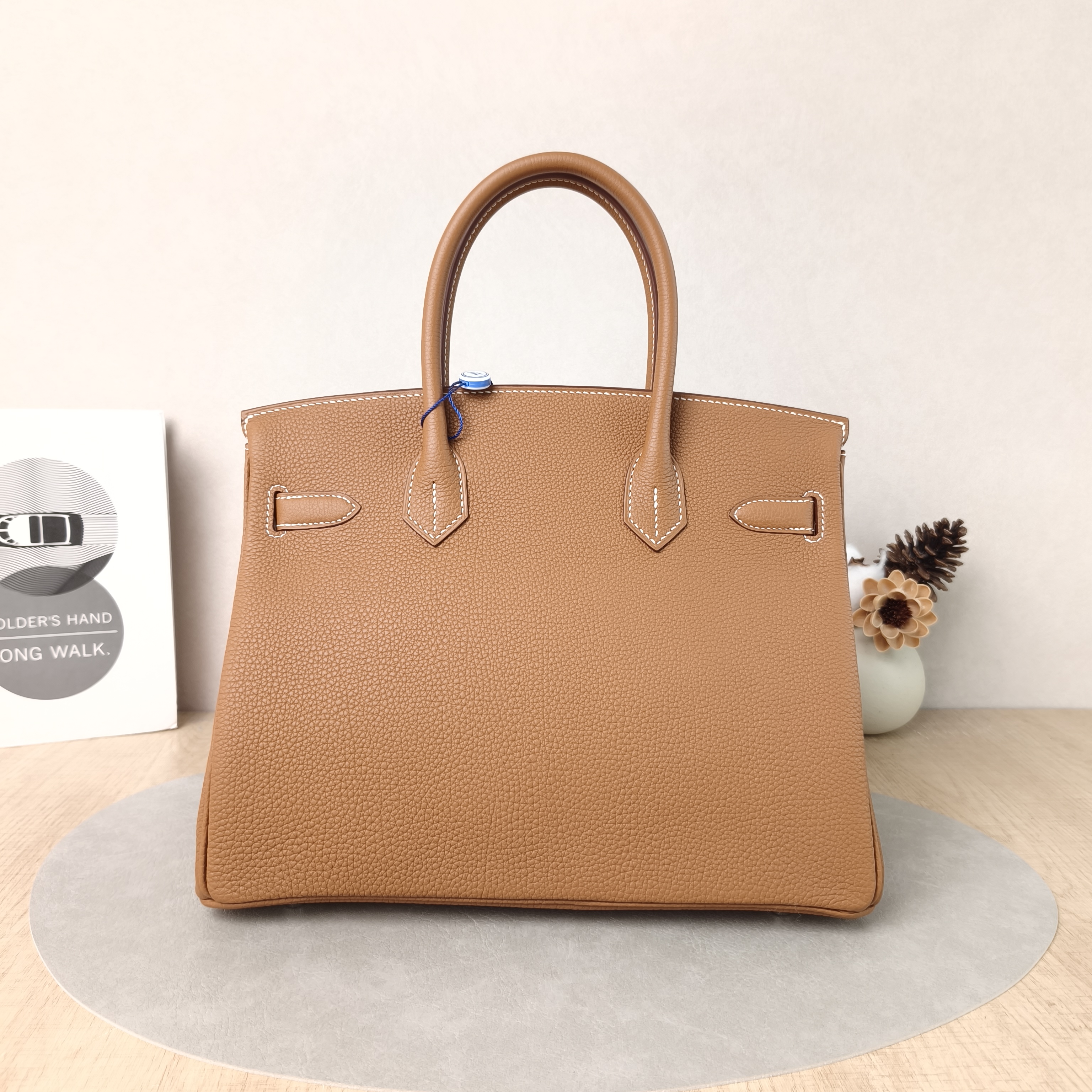 Hermès Top Handle Bag Birkin 30 Silver-Tone Hardware 37 Brown Togo Calfskin Medium 30 × 16 × 22 cm G — cover view 5 of 6