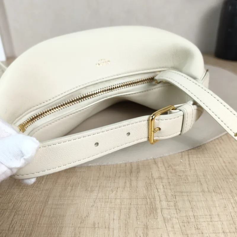 CELINE Crossbody Bag TEEN LULU hobo White Calfskin Small 21 × 5 × 18 cm — detail view 1 of 11