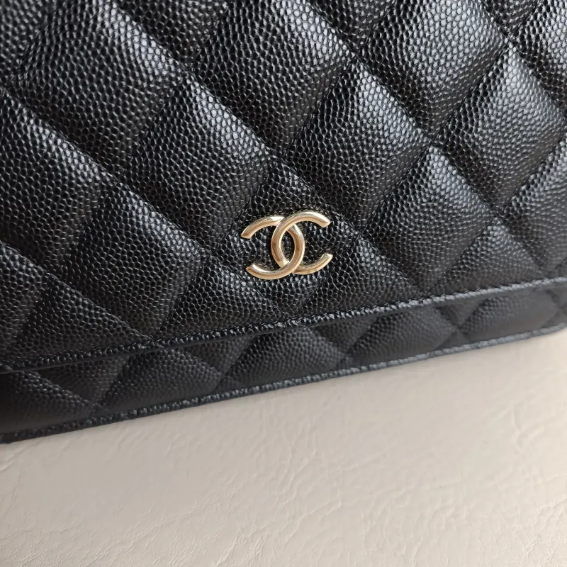 Chanel Crossbody Bag CF WOCWOC Bag coco Black Grained Calfskin Mini 19.2 × 3.5 × 12.3 cm — detail view 12 of 13