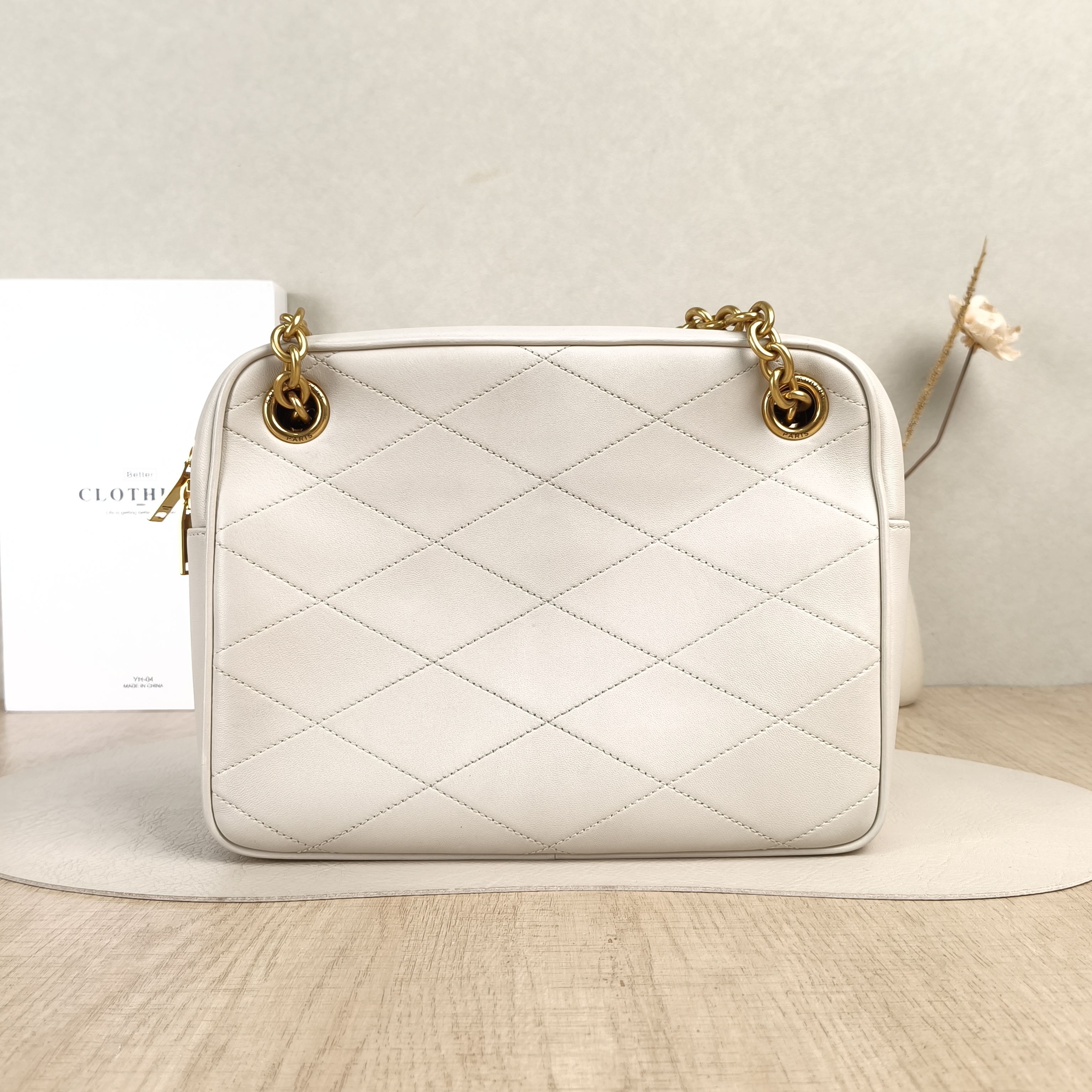 SAINT LAURENT Crossbody Bag LE MAILLON Camera Bag White Lambskin Small25 × 6 × 20 cm — cover view 4 of 5