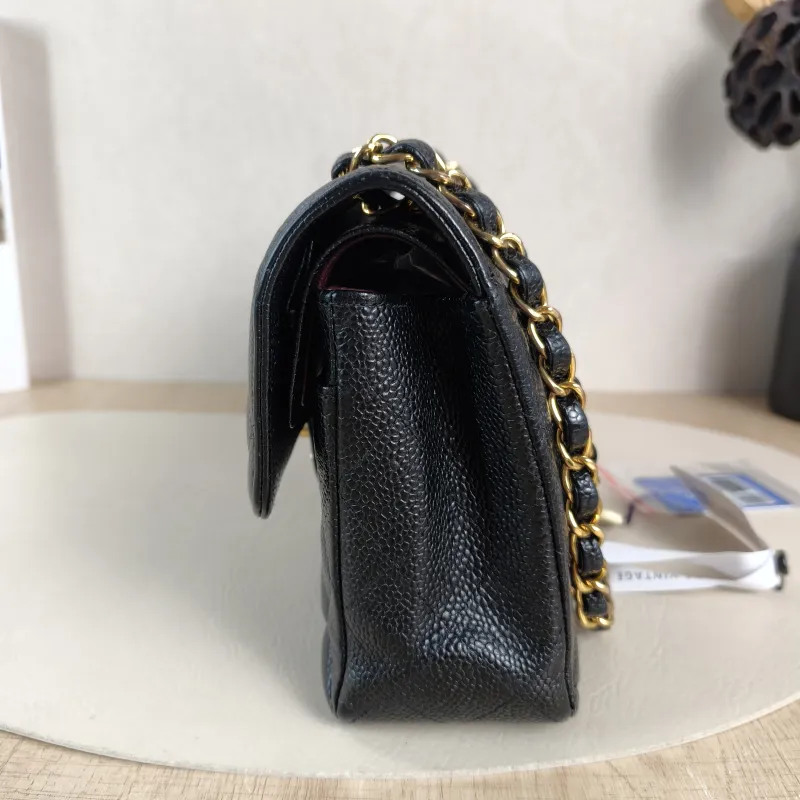 Chanel Crossbody Bag Classic Flap CF Black Grained Calfskin Small 23 × 6 × 14.5 cm 30 Conditioned — detail view 1 of 12