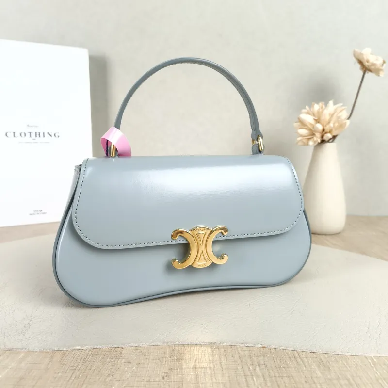 CELINE Crossbody Bag teen lola Crossbody Bag Blue Calfskin One Size 20 × 5 × 11.5 cm — cover view 4 of 5