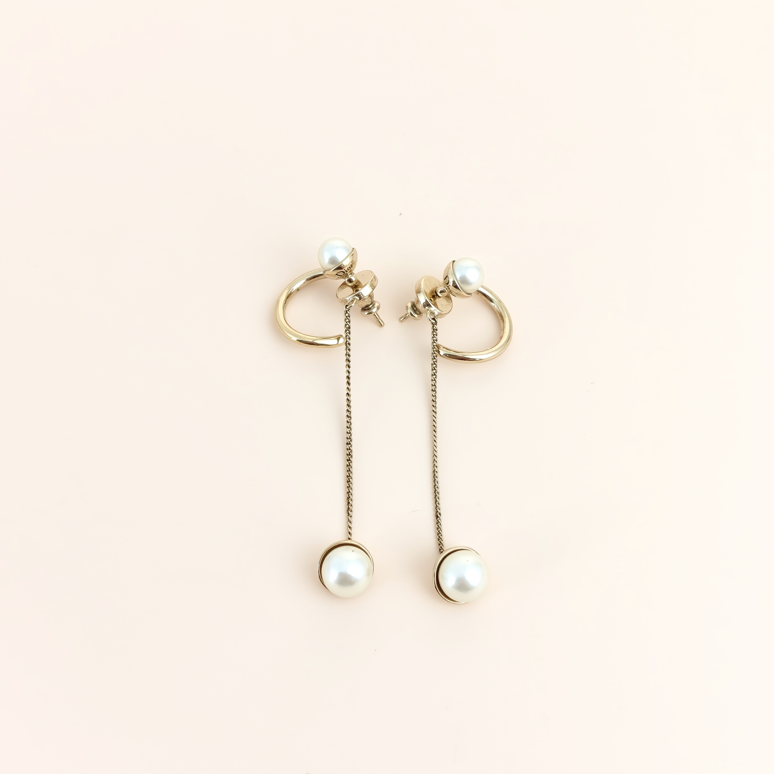 DIOR Earrings Pearl Earrings Gold Pearl