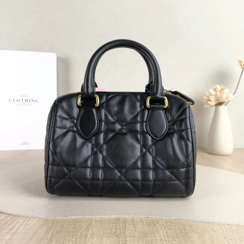 DIOR Crossbody Bag Groove 20 Top Handle Bag Black Calfskin Small 20.5 × 12 × 13.5 cm — cover view 2 of 5