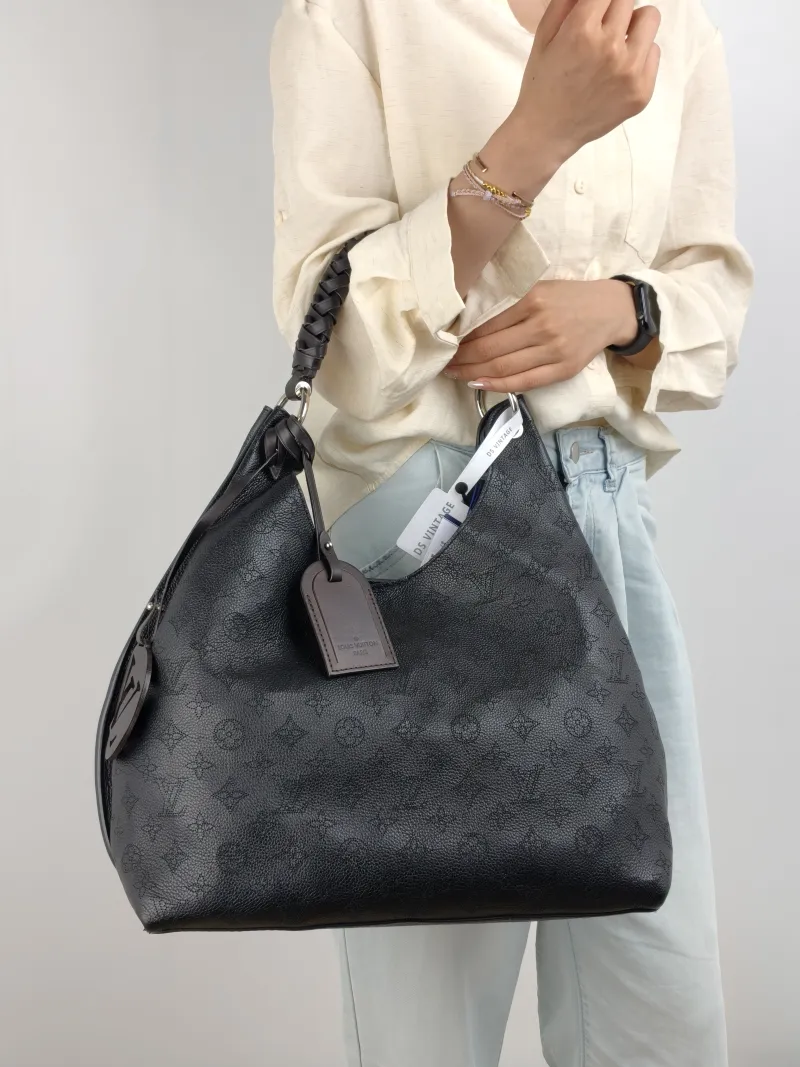 Louis Vuitton Shoulder Bag Carmel Hobo Shoulder Bag Black Calfskin One Size 35 × 17 × 40 cm — on-model view 1 of 2