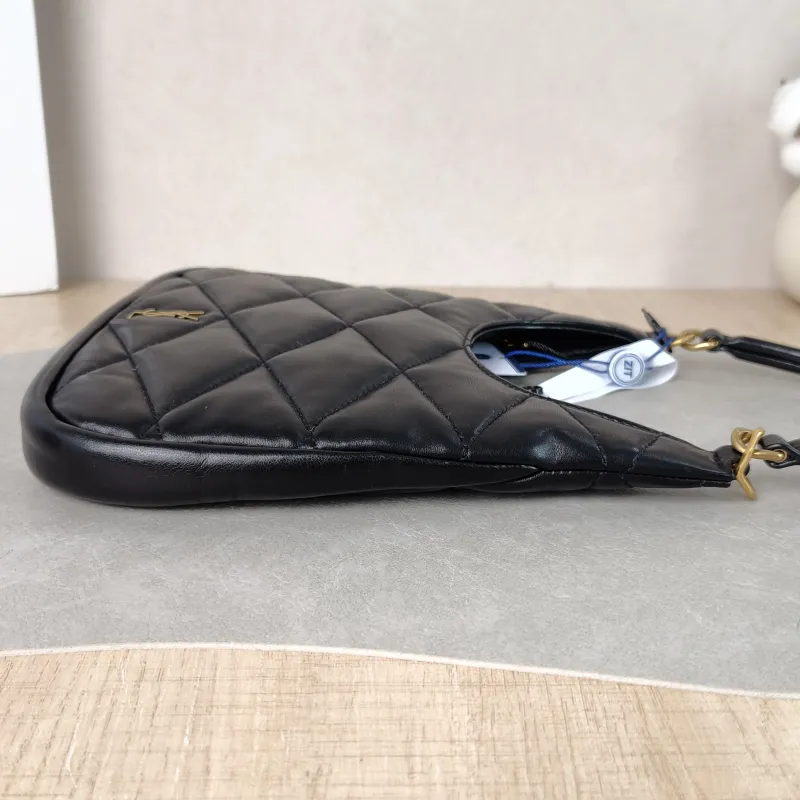 SAINT LAURENT Shoulder Bag Black Lambskin One Size 20 × 3 × 21 cm — detail view 6 of 13